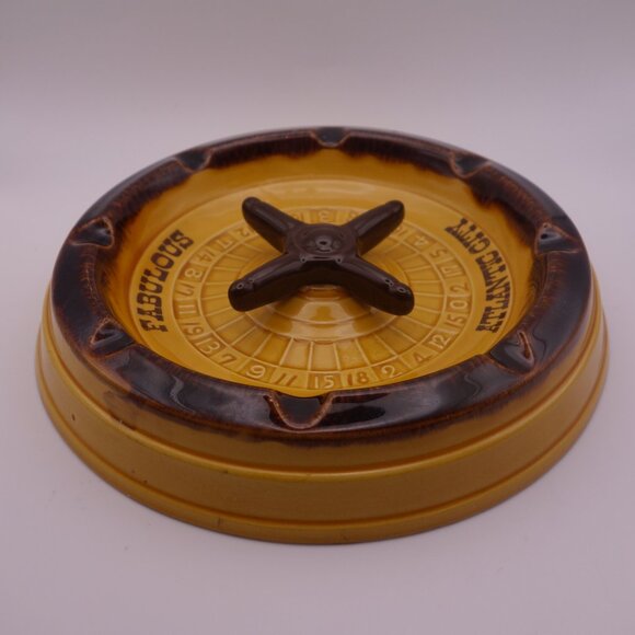 Fabulous Atlantic City Roulette Wheel Ceramic Ash Tray - Picture 4 of 14